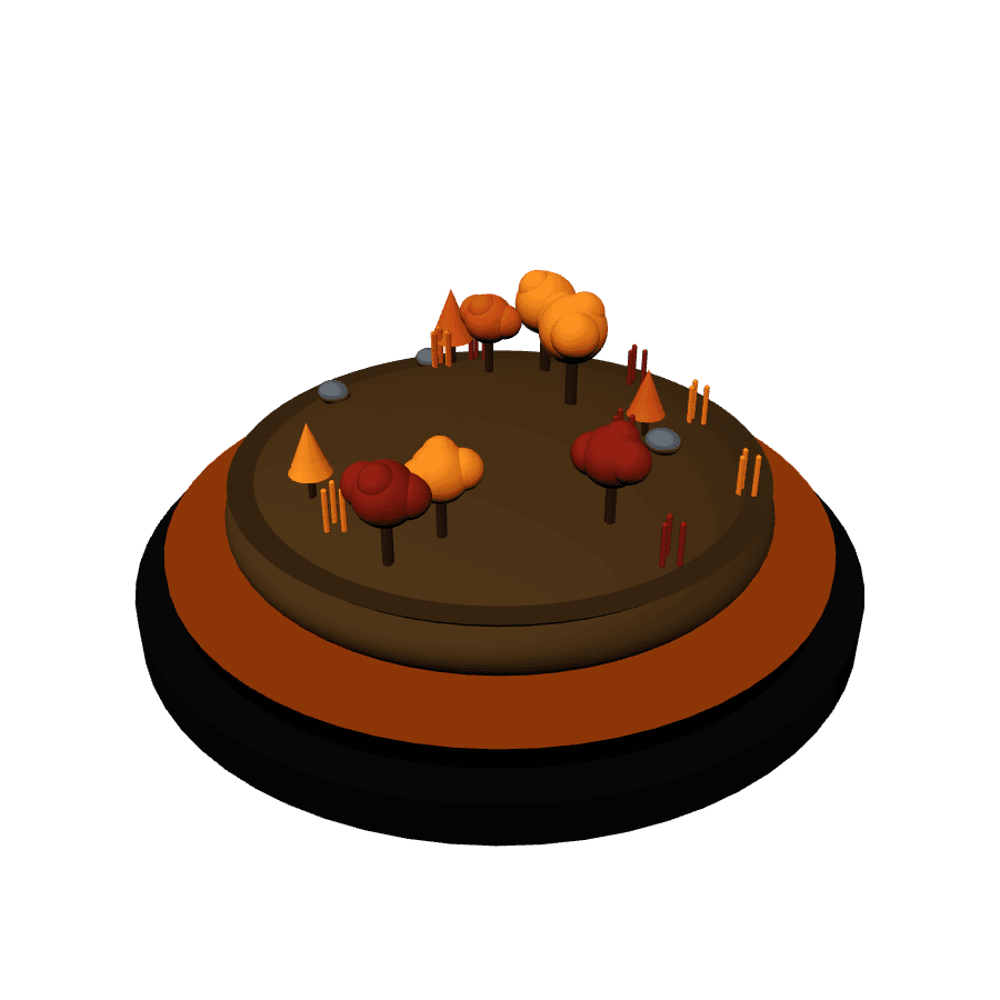 Autumn diorama island