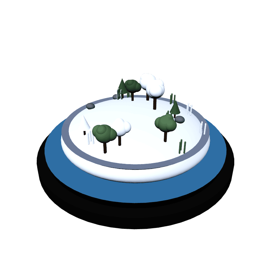 Winter diorama island
